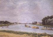 Banks of the Seine (mk06) Francisco Oller y Cestero